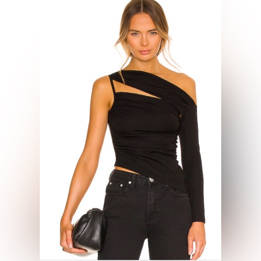 Current Style Superdown Pixie Asymmetrical Top 

Color: Black

Size: XS